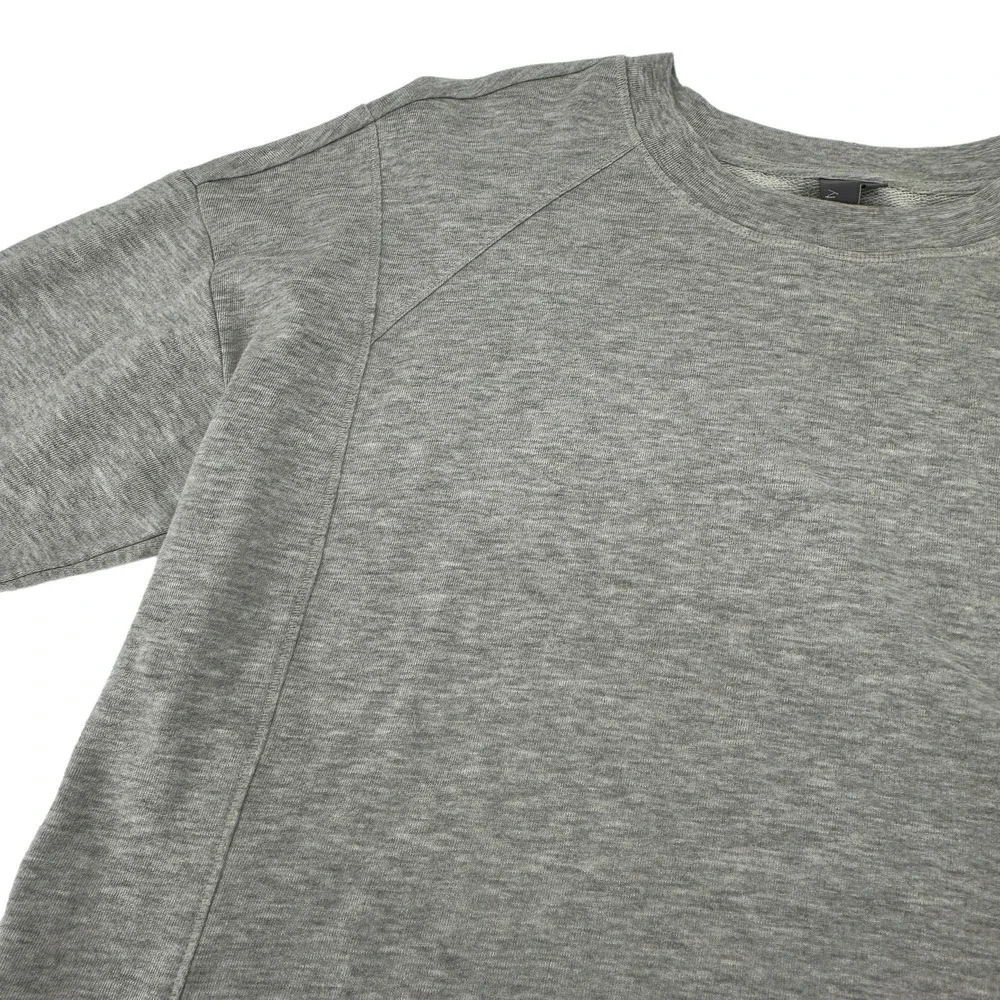 Sweaty Betty Gray Long Sleeve Crew Sweatshirt Top Split side Small